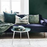 zielono granatowy salon