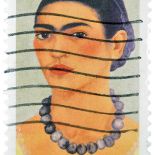 Frida Kahlo, podobizna na znaczku pocztowym.