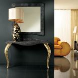 Sinue z fabryki Atmoshera. Nogi konsoli pokryte są płatkami złota. ORIGINE ITALIA