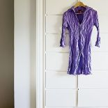 Słabość gospodyni do fioletu widać w tym domu na każdym kroku.