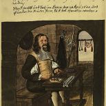 Średniowieczna karta przedstawiająca rzemieślnika robiącego guziki, fot. East News