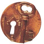 Starożytny guzik z dziurką od klucza