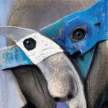 Stasys Eidrigevicius, Twarz niebieska , 1990 r., Desa Unicum