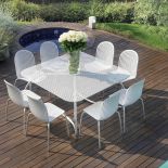 Stół Lato Dinner ze szkła hartowanego włoskiej firmy Nardi (5900 zł). Za krzesło Ninfea Dinner zapłacimy 498 zł. ADRIA