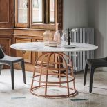 Stół do jadalni z marmurowym blatem