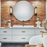 styl boho z industrialnym w łazience