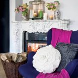 Stylizowany kominek z Almi decor. Turkusy i błękity