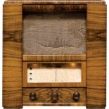 Super 5 , Elektrit, pierwsza superheterodyna i wskaźnik dostrojenia – tak zwana linijka świetlna, 1934/35 r.,