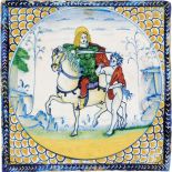 Św. Marcin z żebrakiem, 1500-20 r. Majolika