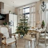 Świąteczne dekoracje we francuskim stylu. Zamiast czerwieni i zieleni, beże i szarości.