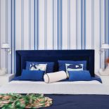 sypialnia niebieska hamptons