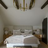 sypialnia w stylu modern country