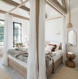 sypialnia w stylu modern farmhouse