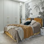 szaro złota sypialnia inspiracje