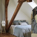 sypialnia ze skosem styl skandynawski