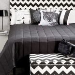 Tapicerowany czarno-biły zagłówek, COMICS, DEKORIA