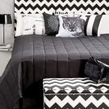 Tapicerowany czarno-biły zagłówek, COMICS, DEKORIA