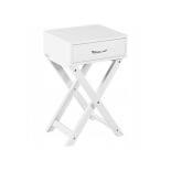 biała szafka nocna z szufladą