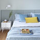 Fot. Aneta Tryczyńska. Szara sypialnia - inspiracje, dodatki, aranżacje