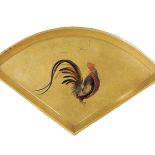 Tacka na słodycze w kształcie wachlarza ze złotej laki, okres Edo, XIX w.