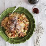 Tagliatelle z kabanosami. Pasta i basta
