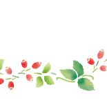 Tak będzie wyglądał wzór. Gałązka głogu - szablon do malowania