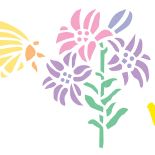 Tak będzie wyglądał wzór. Malujemy bukiety, szablon