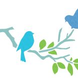 Tak wygląda cały wzór. Dekoracyjne ptaki - szablon do malowania