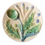 Talerz z majoliki, manufaktura Lunéville Saint-Clément, XIX w.