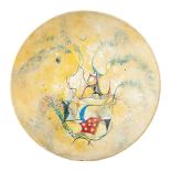 Kompozycja organiczna , 1977 r. Współczesne malarstwo polskie na misach ceramicznych. Kolekcja Jana Styczyńskiego