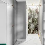 wąski biały przedpokój