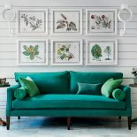 Tkanina w kolorze lazurowej zieleni, mieszanka bawełny i lnu, kolekcja Miro, Romo, romo.com