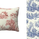 toile de jouy tkaniny i tapety