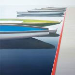 Łodzie na Wiśle , 2014 r. Morze spokoju Tomasza Kołodziejczyka