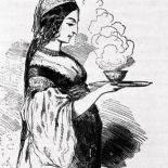 Turecka służąca podająca kawę, francuska rycina, 1826 r., fot. FORUM