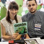 Twórcy książki O.G.R.Ó.D.: autorka tekstu Ewa Kołaczyńska i ilustrator Adam Wójcicki