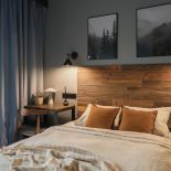 zagłówek z desek z rozbiórki starej stodoły