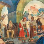 W podcieniach – Kazimierz Dolny , Rempex, 151. Aukcja Sztuki Dawnej i Antyków z 18 listopada 2009 r.