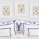 W pokoju Pod homarem śpią goście. Śródziemnomorska willa w błękitach