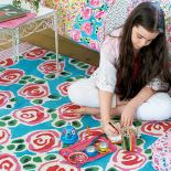 Motyw kwiatów jest modny, nie brakuje go także na dywanach.