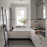 biało czarna łazienka