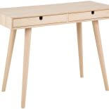 wąskie biurko z drewna dla dziecka