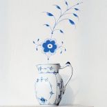 Wazon Black Fluted Plain. Porcelana Royal Copenhagen