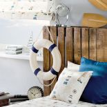 Zagłówek z palety, pościel w morskie motywy, COMICS, DEKORIA