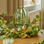 szklane jajko dekoracja wielkanocna na stół lub parapet