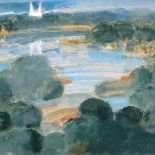 Wigry , gwasz, tektura, 2010. Ballada o koniu