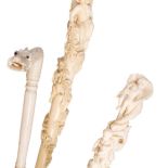 Wiktoriańskie rączki parasoli z kości słoniowej, 1890 r., z kolekcji Gary ego Durow/fot. Steve Dean