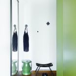 zielono biały hol przedpokój