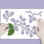 Maliny, jeżyny - szablon do malowania ścian