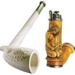 Z podobizną Edwarda VII, koniec XIX w., FORUM. Z hebanu, paciorków, sepiolitu i masy perłowej, cybuch z poroża jeleniego.